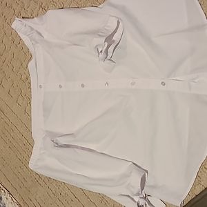 White blouse drop shoulder size large